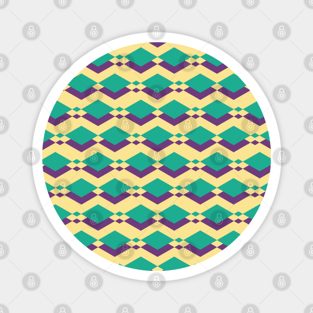 Diamond Seamless Pattern - So Freshie Style 003#001 Magnet by jeeneecraftz